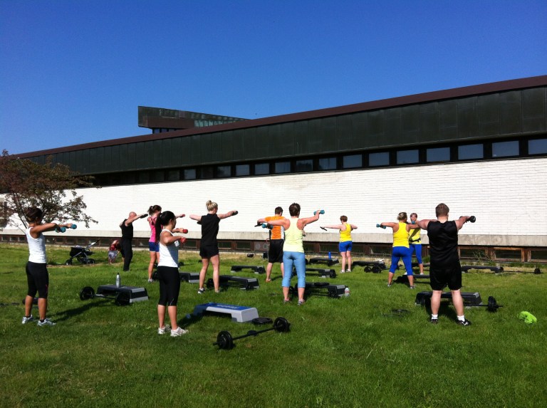 Bodypump utomhus Simhallen Umeå