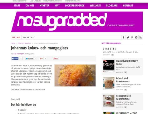 Johannas kokos- och mangoglass