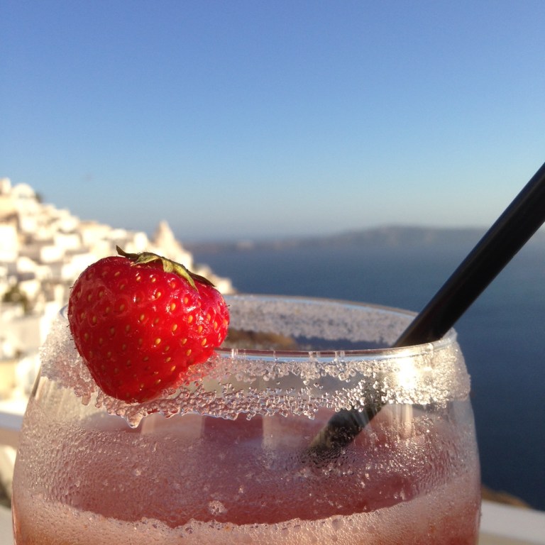 strawberry daquiri santorini