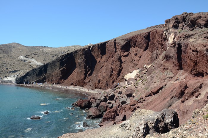 road to red beach santorini