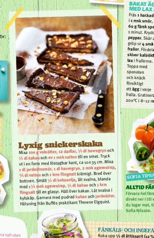 recept snickerskaka ica buffé