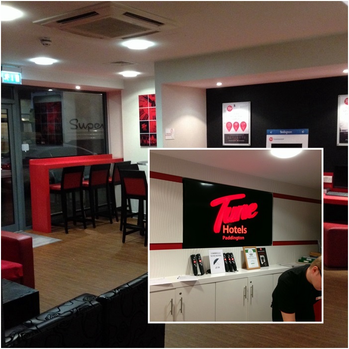 Tune Hotels reception lobby